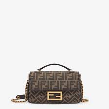 Baguette Chain Midi - Jacquard FF fabric bag | Fendi