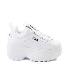 Womens Fila Disruptor Platform Wedge Athletic Shoe - White | Journeys