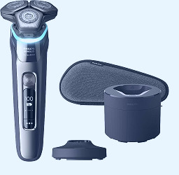 Amazon.com: Philips Norelco Exclusive 9800 Rechargeable Wet & Dry Electric  Shaver with Quick Clean, Travel Case, Pop up Trimmer, Charging Stand,  S9987/85