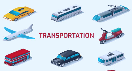 Transportation and Names of Vehicles in English 🚗 with Images